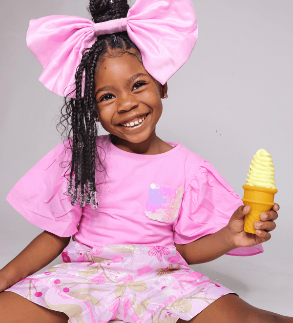 CHIC FLARED SLEEVE SEQUIN GIRLS TEE - Little Betty