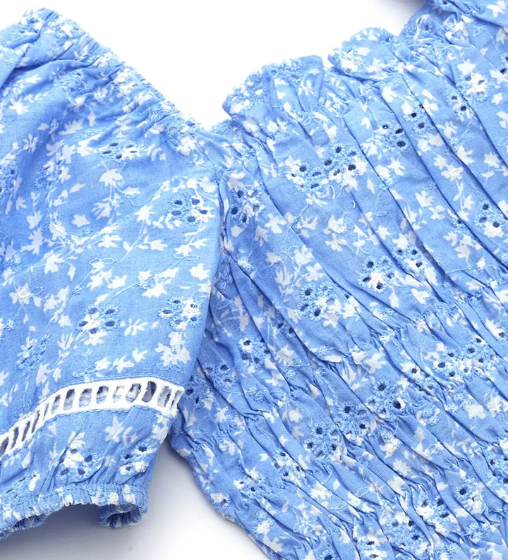 FLOWER DREAM SANGALLO CROP TOP FOR GIRLS - Little Betty