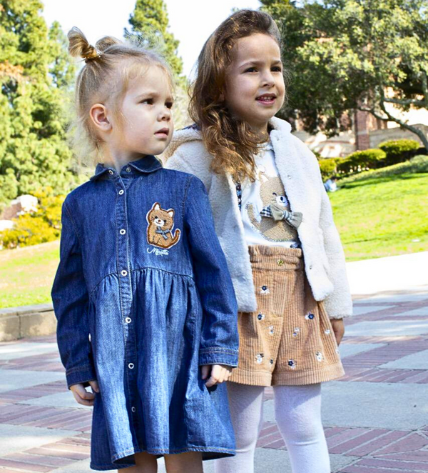 KITTEN CHIC TODDLER GIRL DENIM DRESS - Little Betty