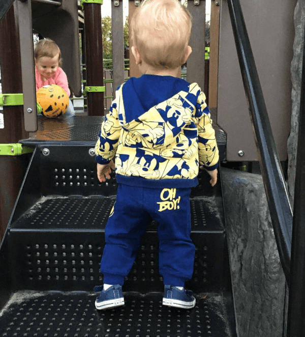 MICKEY ZIP-UP HOODY & PANTS  - TODDLER BOY OUTFIT SETS - Little-Betty