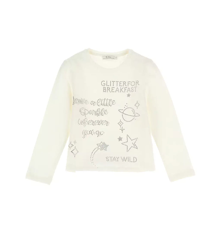 RHINESTONE CHIC TEE - GIRLS LONG SLEEVE SHIRTS - Little Betty