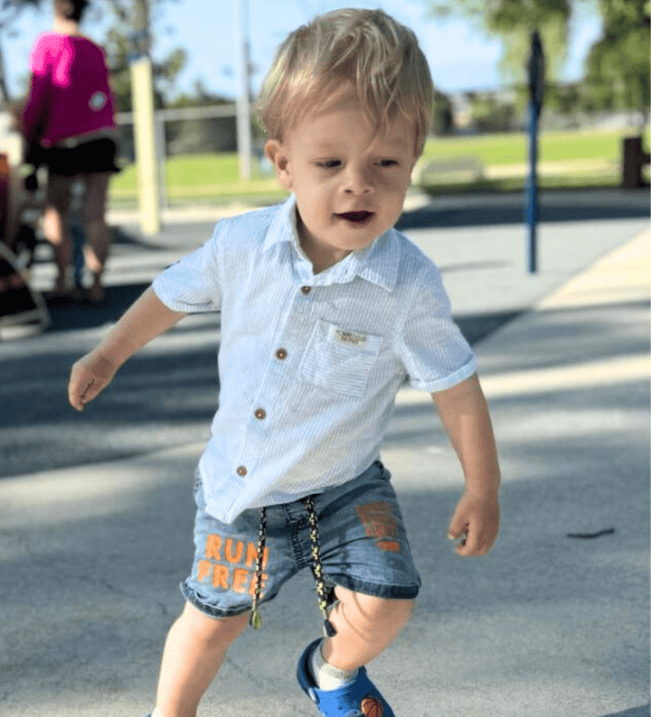 RUN FREE COTTON TODDLER BOY DENIM SHORTS - Little Betty