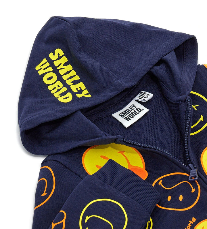 SMILEY FACE HOODED TRACKSUIT - BOYS 2 PIECE SETS - Little Betty