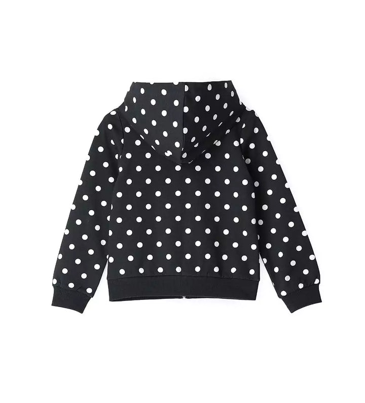 GIRL HOODIE POLKA DOT TULLE-LINED - Little Betty