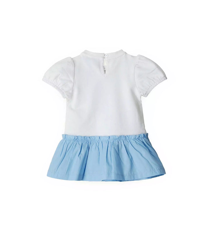 BLUE FLOWER FUN RUFFLE SKIRT DRESS FOR BABY GIRL - Little Betty