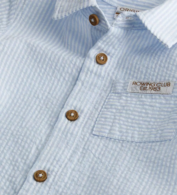 BREATHABLE COTTON STRIPE SHIRT - Little Betty