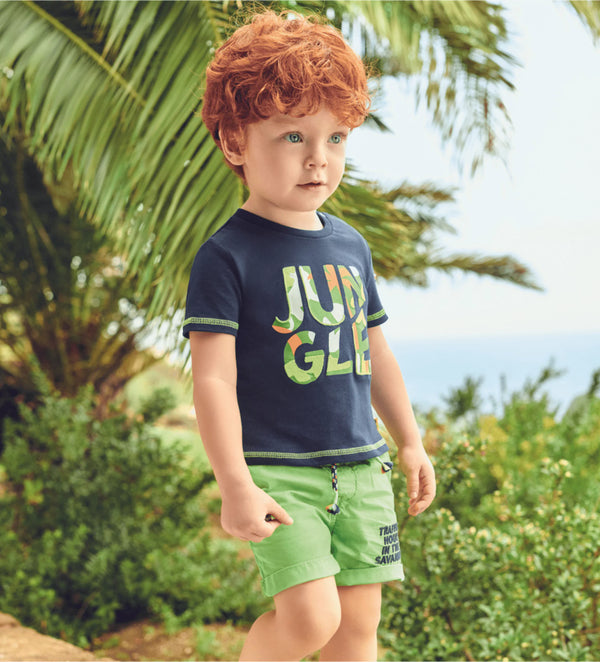 JUNGLE ADVENTURE COTTON T-SHIRT - Navy - Little Betty