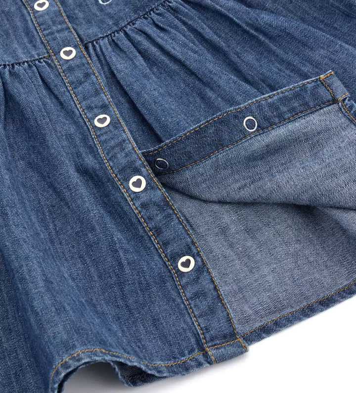 KITTEN CHIC TODDLER GIRL DENIM DRESS - Little Betty