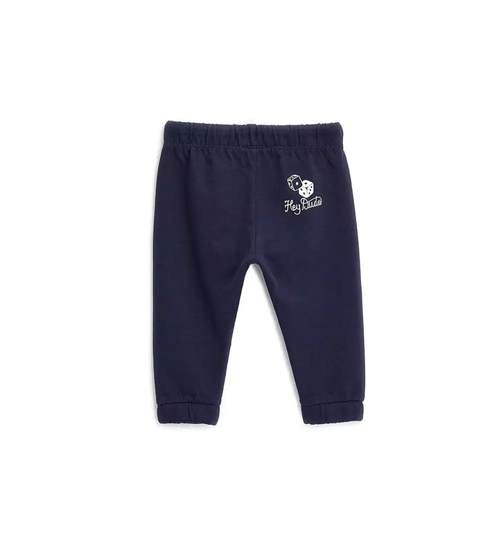 LA CONTRAST 100% COTTON FLEECE TODDLER SWEATPANTS FOR BOYS - Navy -  Little Betty