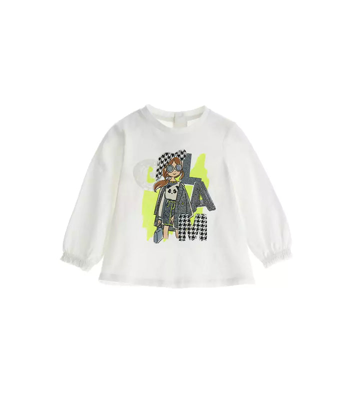 PARISIAN GLAM STATEMENT TEE - TODDLER GIRL LONG SLEEVE SHIRTS - Little Betty