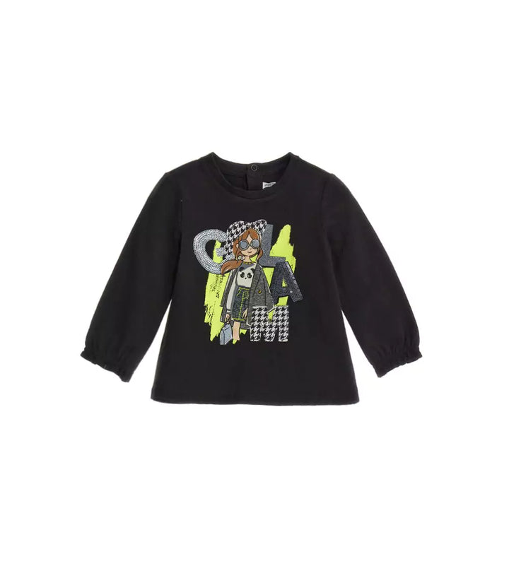 PARISIAN GLAM STATEMENT TEE - TODDLER GIRL LONG SLEEVE SHIRTS - Little Betty