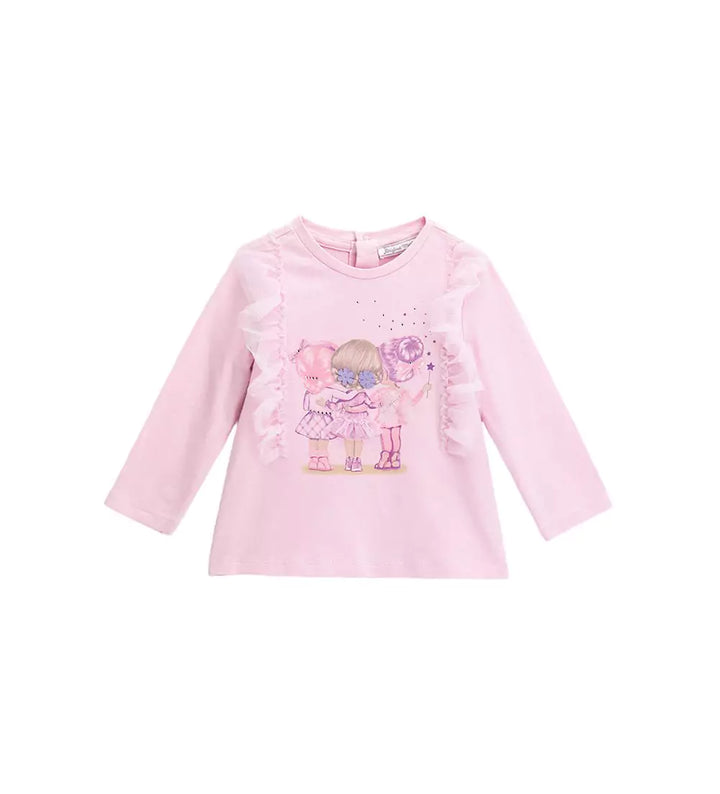 POWER RUFFLE TEE- TODDLER GIRL LONG SLEEVE SHIRTS - Little Betty