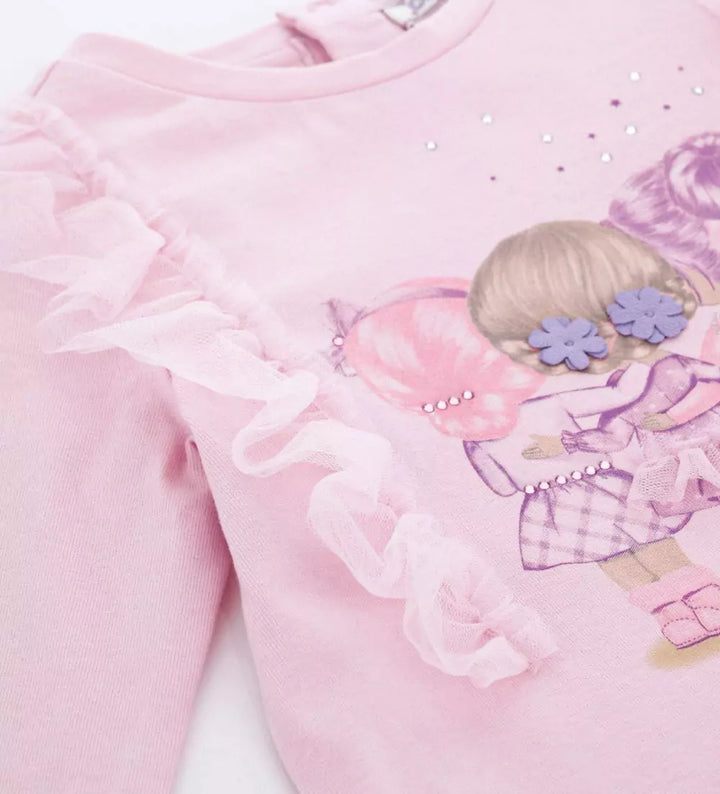 POWER RUFFLE TEE- TODDLER GIRL LONG SLEEVE SHIRTS - Little Betty