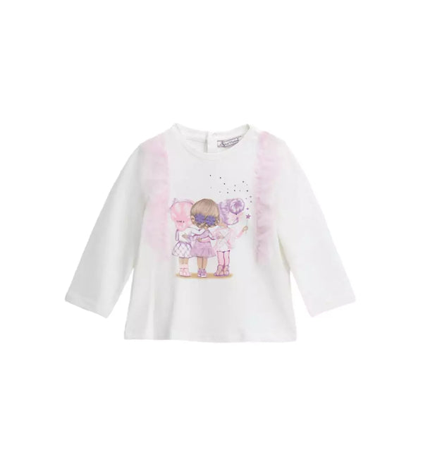 POWER RUFFLE TEE- TODDLER GIRL LONG SLEEVE SHIRTS - Little Betty