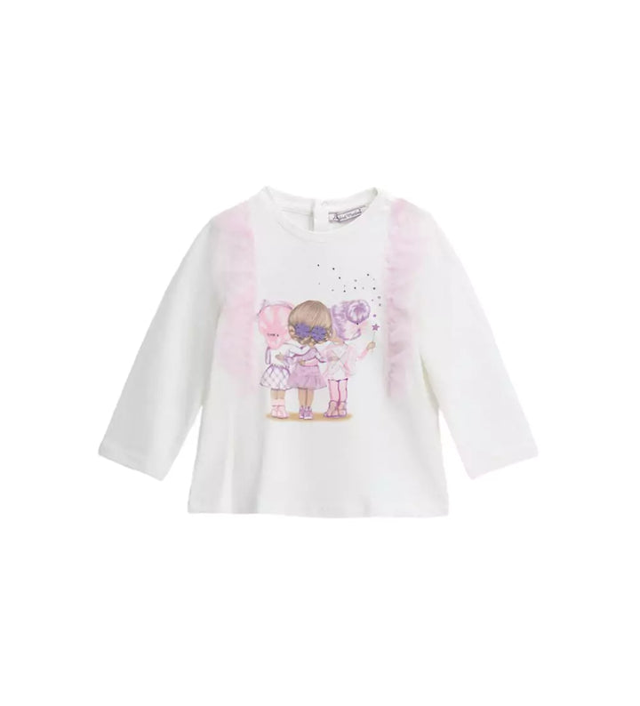 POWER RUFFLE TEE- TODDLER GIRL LONG SLEEVE SHIRTS - Little Betty