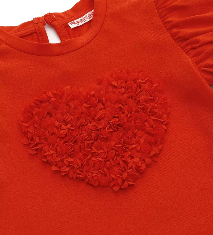 RED HEART BALLOON-SLEEVE TEE - Little Betty