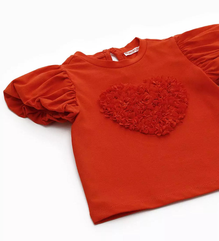 RED HEART BALLOON-SLEEVE TEE - Little Betty