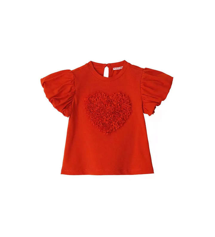 RED HEART BALLOON-SLEEVE TEE - Little Betty