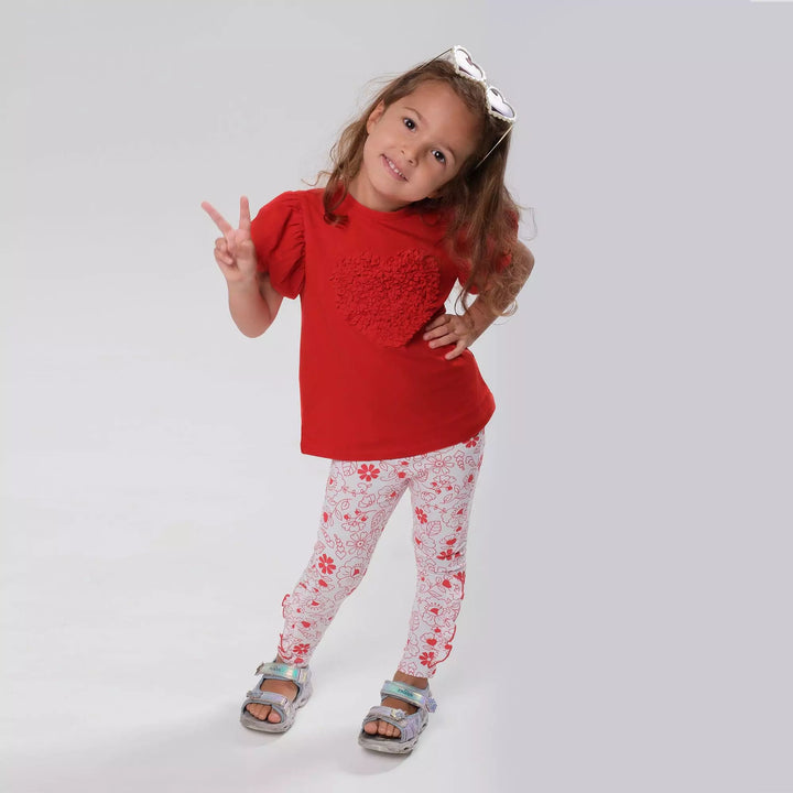 RED HEART BALLOON-SLEEVE TEE - Little Betty