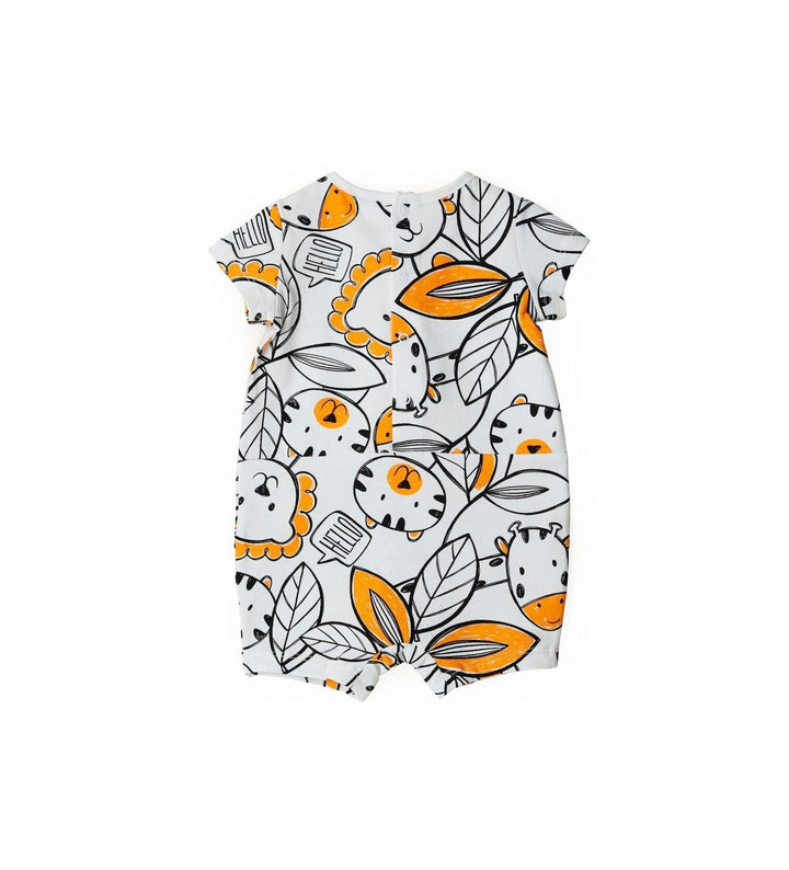ANIMAL PARTY COTTON ROMPER FOR INFANTS - Little Betty