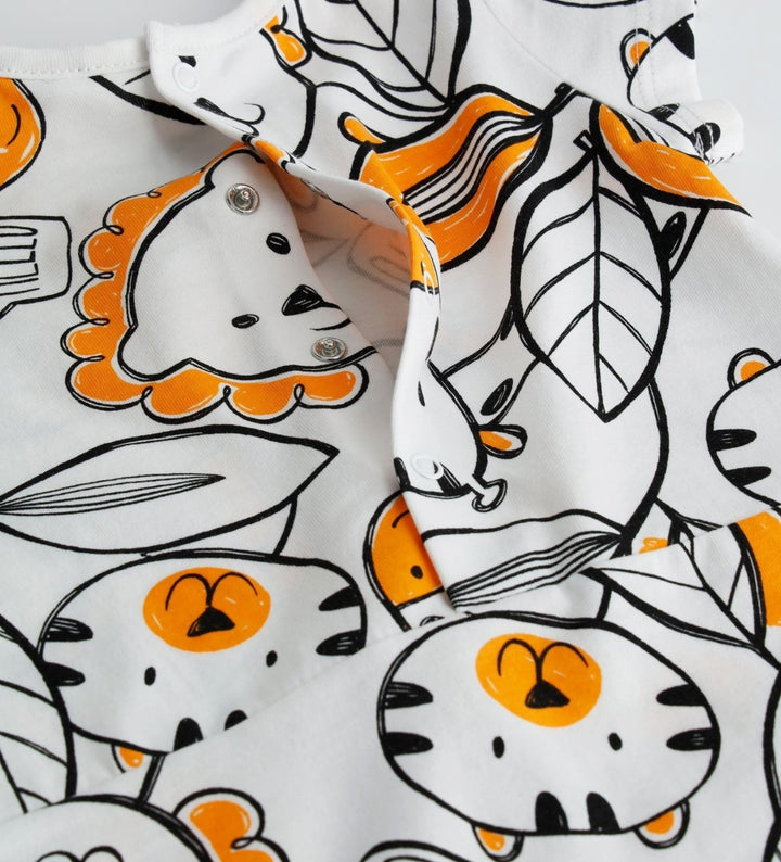 ANIMAL PARTY COTTON ROMPER FOR INFANTS - Little Betty