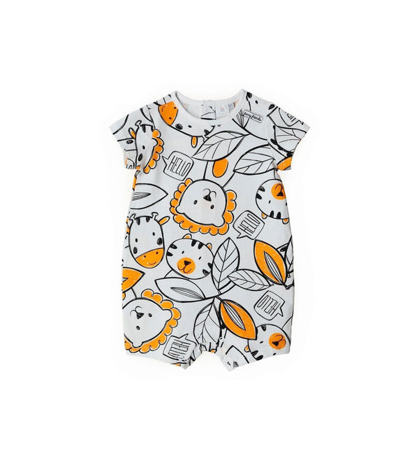 ANIMAL PARTY COTTON ROMPER FOR INFANTS - Little Betty