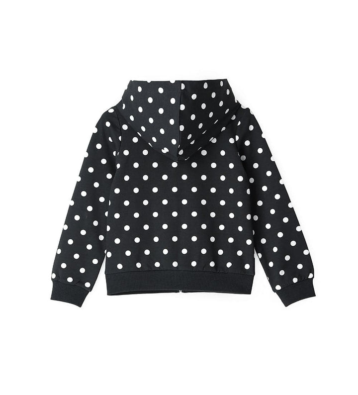 A GIRL HOODIE POLKA DOT TULLE-LINED - Little Betty