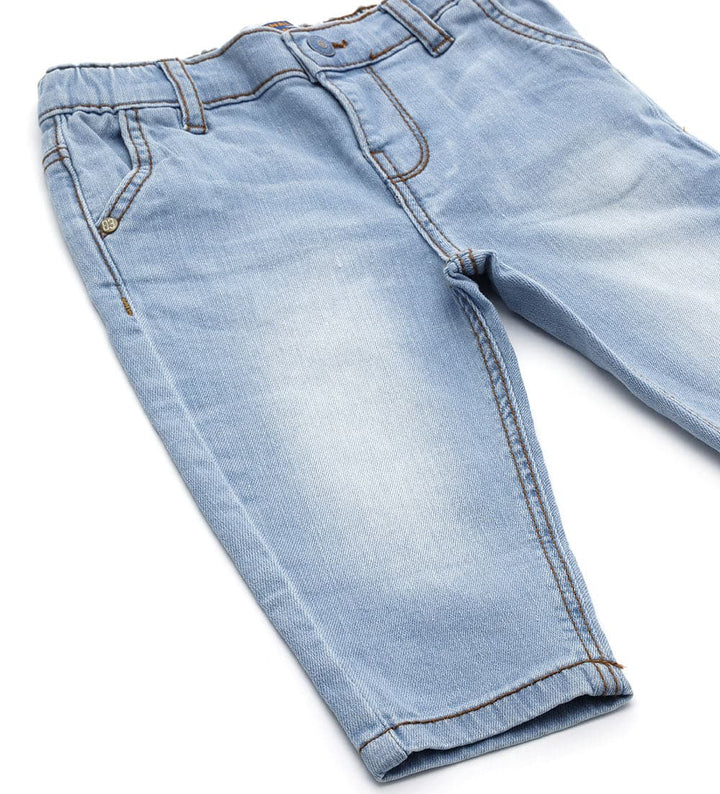 BASIC LIGHT COTTON BABY BOY JEANS - Little Betty