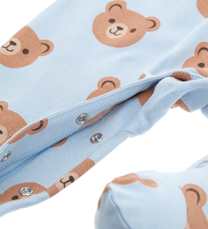 BEAR BABY ONESIE IN WARM COTTON - Little Betty