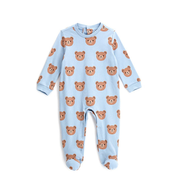 BEAR BABY ONESIE IN WARM COTTON - Little Betty