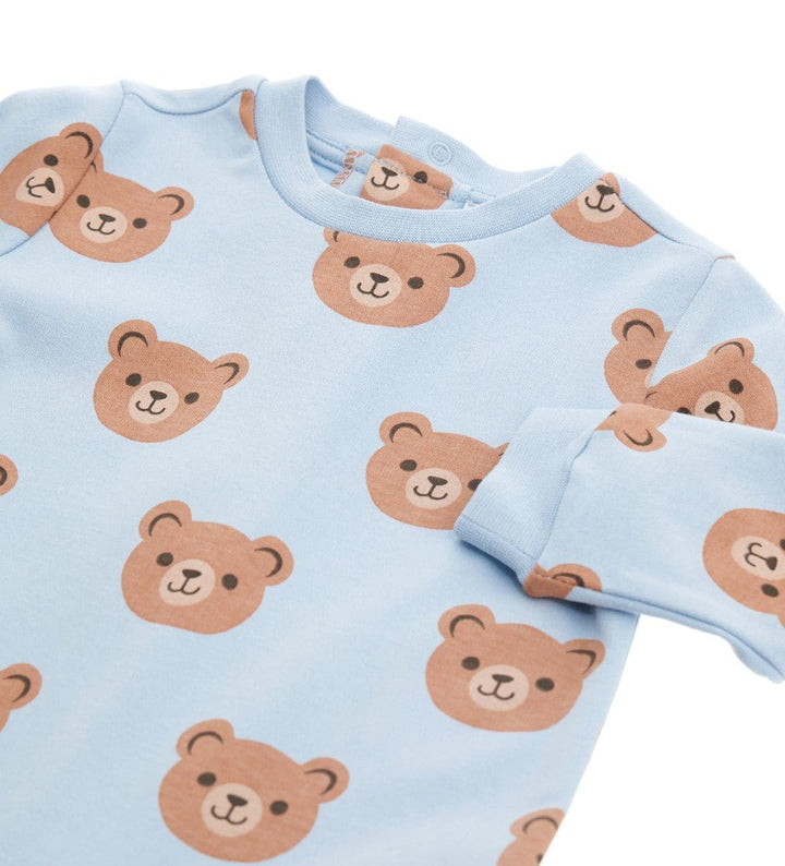 BEAR BABY ONESIE IN WARM COTTON - Little Betty