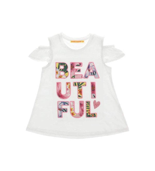 BEAUTIFUL LILY-WHITE GIRL SEQUIN GIRL TANK TOP - Little Betty