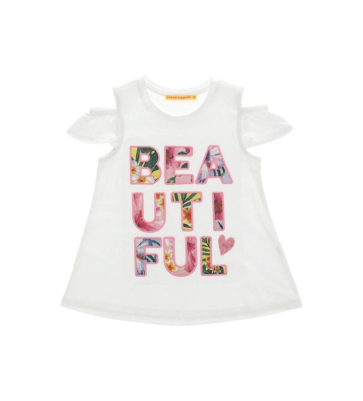 BEAUTIFUL LILY-WHITE GIRL SEQUIN GIRL TANK TOP - Little Betty