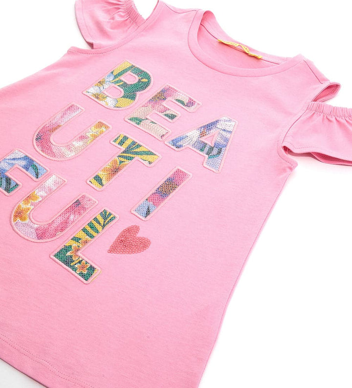 BEAUTIFUL PINK SEQUIN GIRL TANK TOP