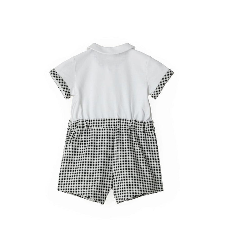 BOW TIE SUIT BABY BOY ROMPER - Little Betty