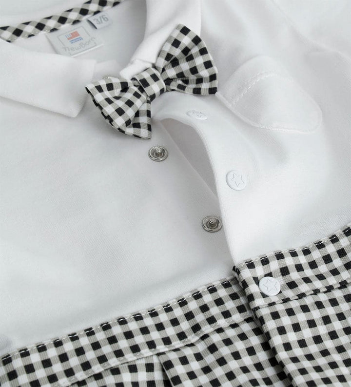 BOW TIE SUIT BABY BOY ROMPER - Little Betty