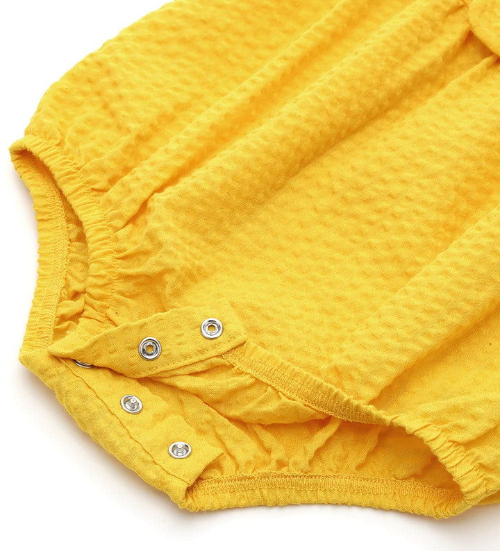BUTTERFLY BLISS YELLOW NEWBORN ROMPER - Little Betty
