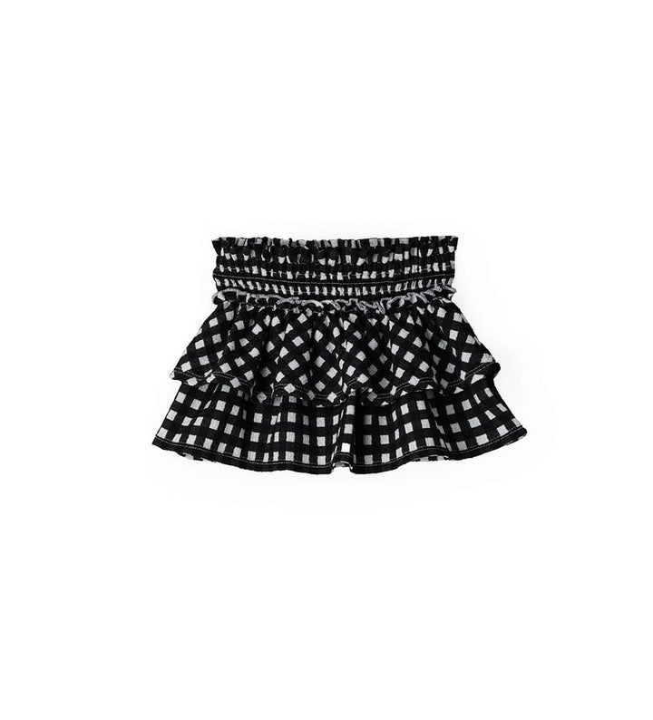 CHECKERED CHARM STRETCH TODDLER GIRL SKIRT - Little Betty