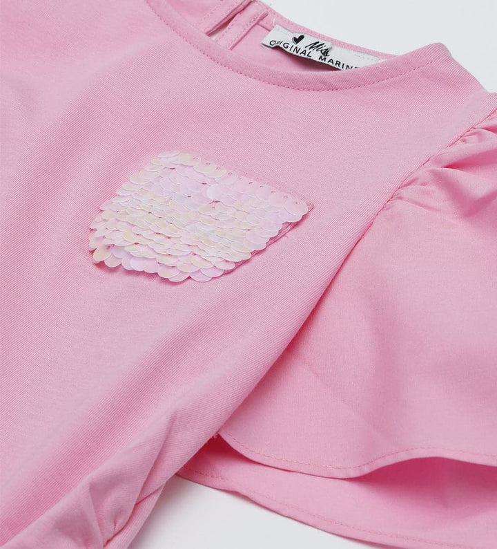 CHIC FLARED SLEEVE SEQUIN GIRLS TEE - Little Betty