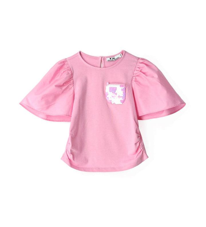 CHIC FLARED SLEEVE SEQUIN GIRLS TEE - Little Betty