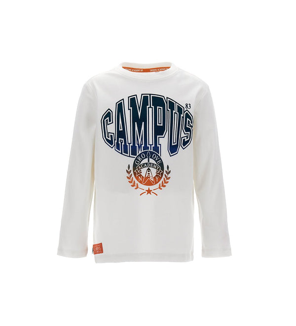 COLLEGE VIBES COTTON TEE- BOYS LONG SLEEVE SHIRTS - Little Betty