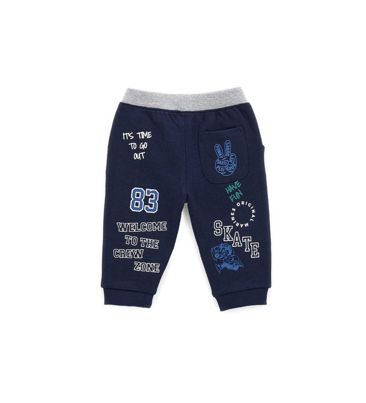 CONTRAST COTTON FLEECE TODDLER BOY SWEATPANTS - Little Betty