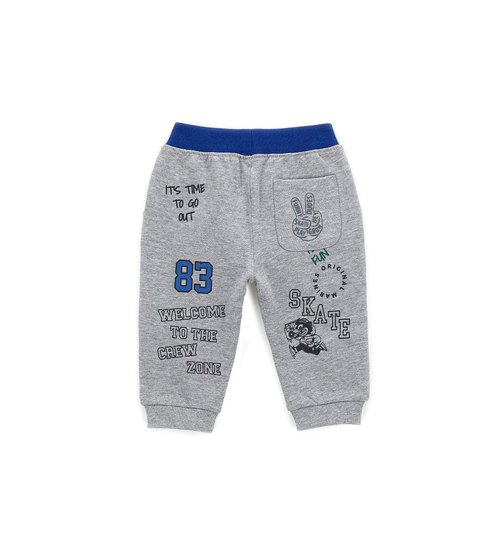 CONTRAST COTTON FLEECE TODDLER BOY SWEATPANTS - Little Betty