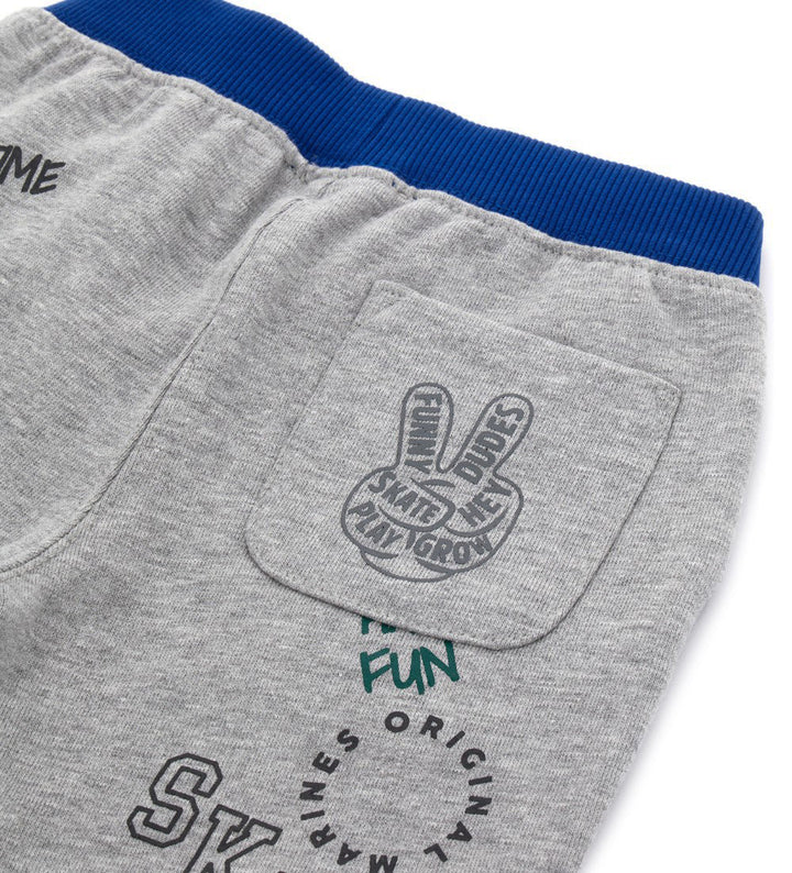 CONTRAST COTTON FLEECE TODDLER BOY SWEATPANTS - Little Betty