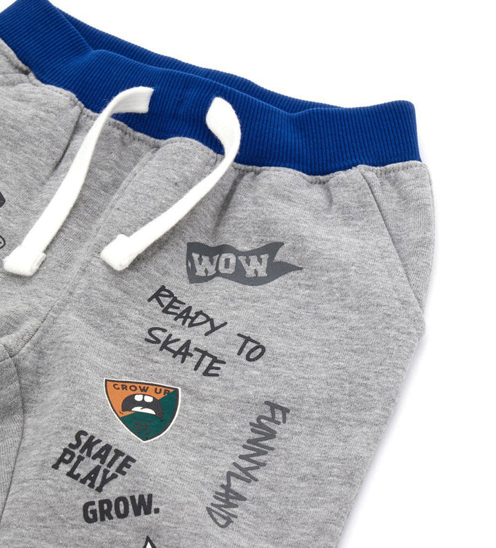 CONTRAST COTTON FLEECE TODDLER BOY SWEATPANTS - Little Betty