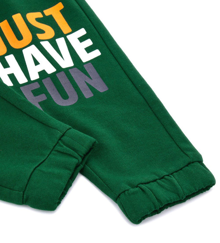 CONTRAST DRAWSTRING 100% COTTON FLEECE TODDLER BOY SWEATPANTS - Little Betty