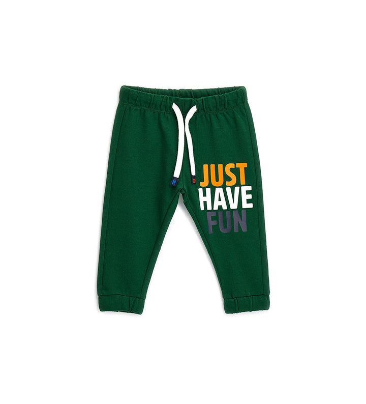 CONTRAST DRAWSTRING 100% COTTON FLEECE TODDLER BOY SWEATPANTS - Little Betty