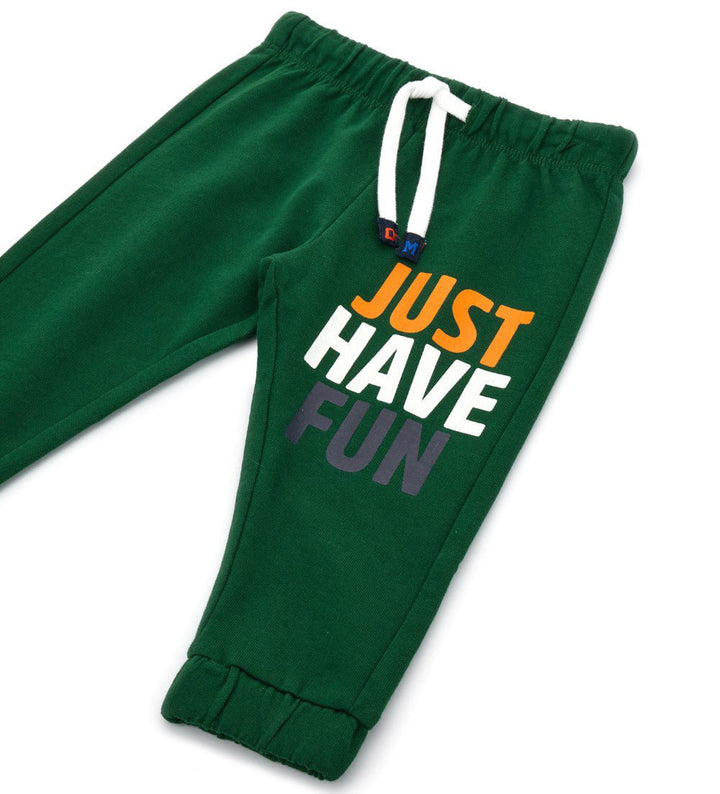 CONTRAST DRAWSTRING 100% COTTON FLEECE TODDLER BOY SWEATPANTS - Little Betty