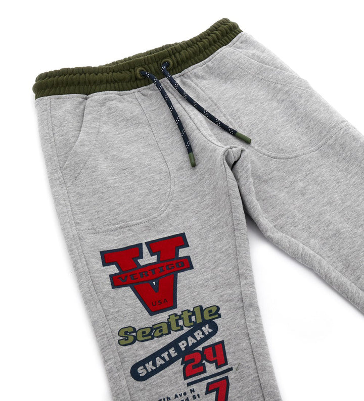 CONTRAST INSERT PATCH POCKET SWEATPANTS FOR BOYS - Little Betty