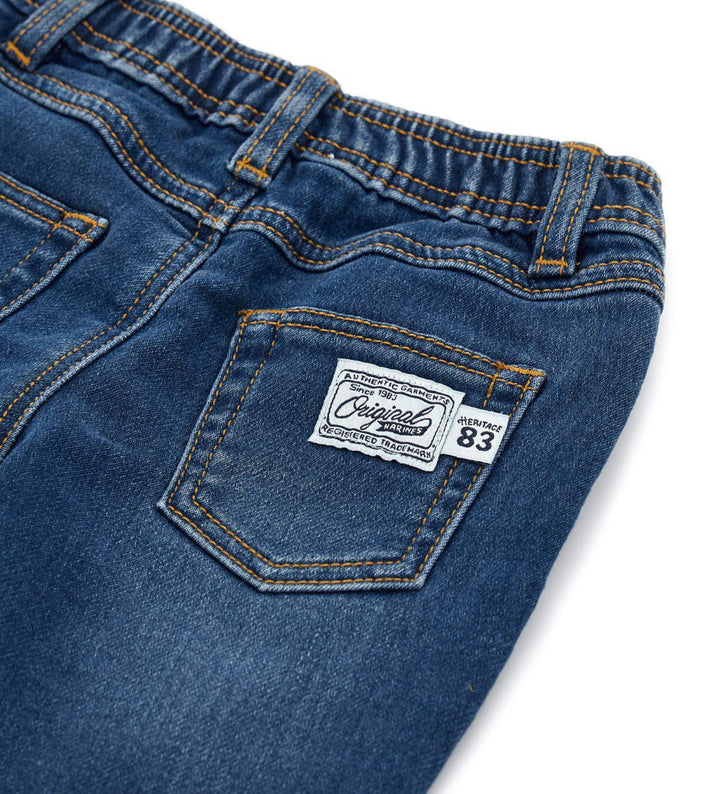 COTTON FLEECE TODDLER BOY JEANS - Little Betty